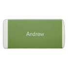 Personalized Green Eraser