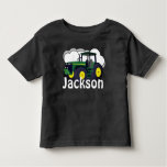 Personalized Green Farm Tractor Toddler T-shirt at Zazzle