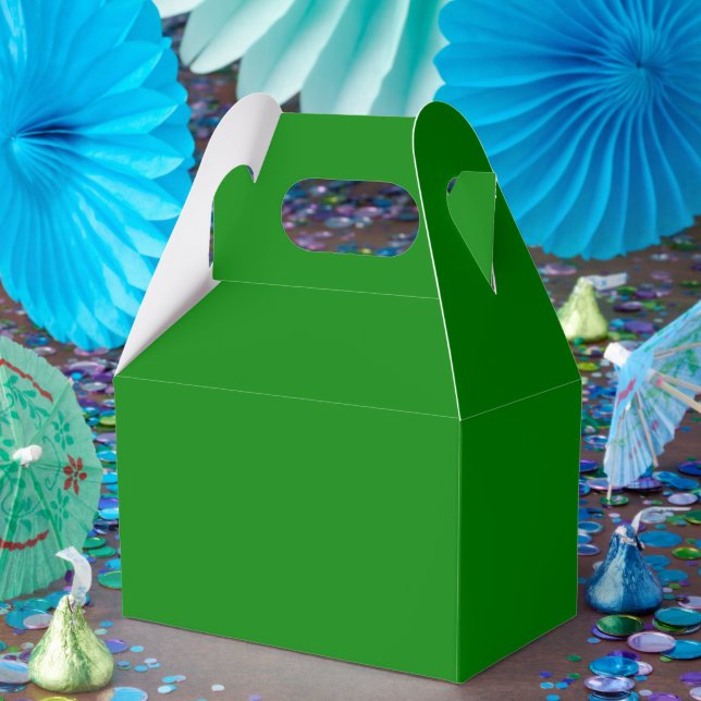 Personalized Green Favor Boxes – Gable 4x2.5x5 (Party)