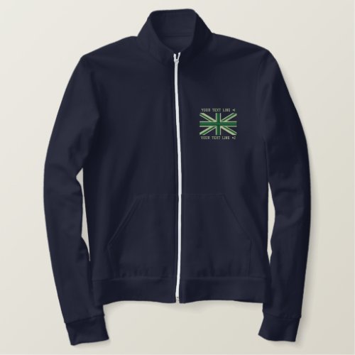 Personalized Green Flag England Swag Embroidery Embroidered Jacket