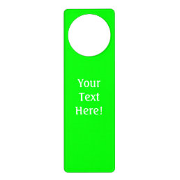 Personalized Green Fluo Neon Color Customize This! Door Hanger