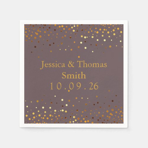 Personalized Green Gold Glitter Faux Foil  Napkins