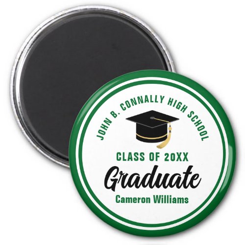 Personalized Green Graduate 2024 Graduation Party Magnet
