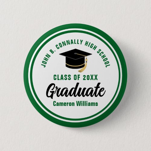 Personalized Green Graduate Keepsake Graduation