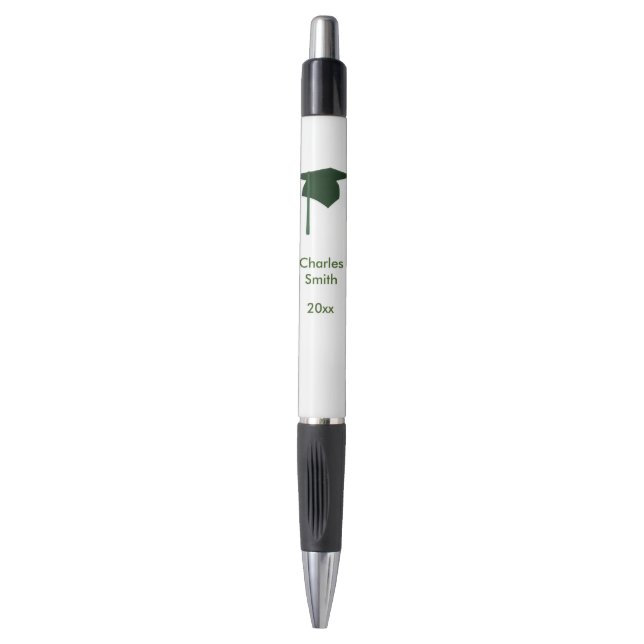 Personalized Green Graduation Class of Pens  (Front Vertical)
