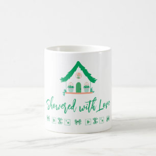 Personalized Green House Showered with love Coffee Mug