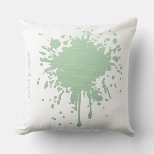 Personalized Green Ink Blot Pillow – Make It Yours