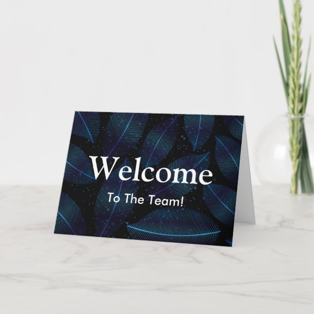 Personalized Green leaf Natural welcome Card (Front)