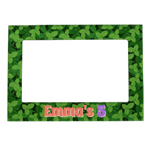 Personalized Green Leaves Magnetic Photo Frame