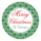 Personalized Green Merry Christmas Gift Stickers