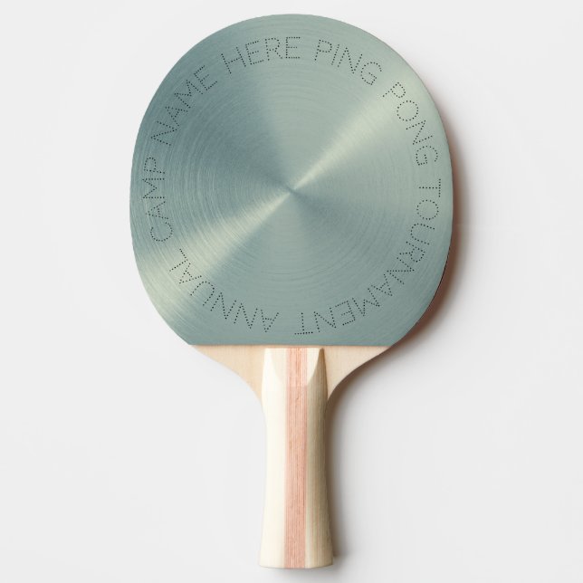 Personalized Green Metallic Ping Pong Paddle (Front)
