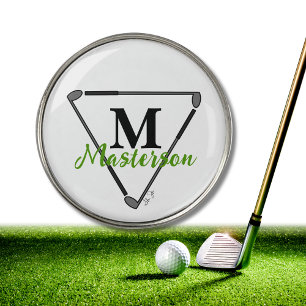 Personalized Green Monogram/Name Unique Golf Clubs Golf Ball Marker
