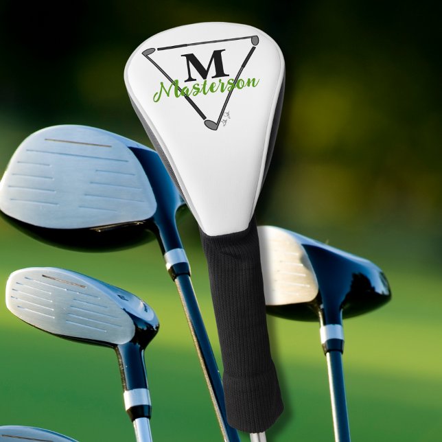 Personalized Green Monogram/Name Unique Golf Clubs Golf Head Cover (Creator Uploaded)