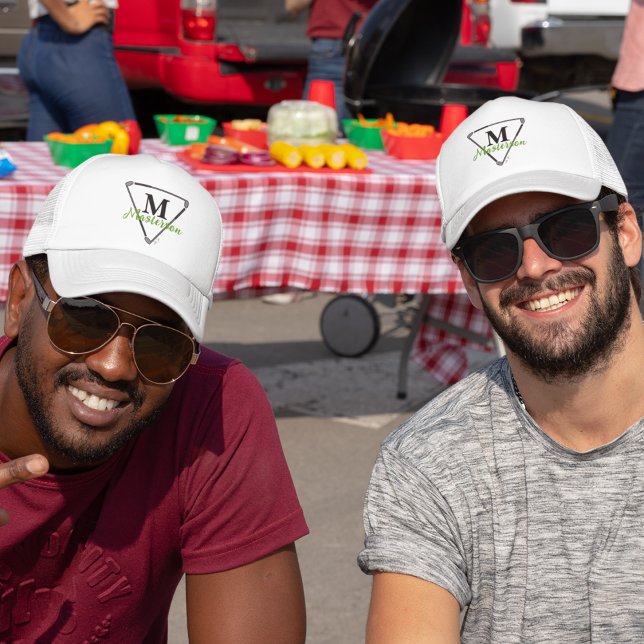 Personalized Green Monogram/Name Unique Golf Clubs Trucker Hat (Creator Uploaded)