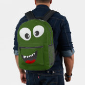Personalized Green Monster Fun Printed Backpack | Zazzle display picture 1
