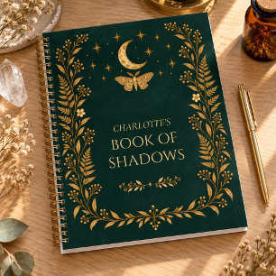 Personalized Green Moon Moth Book of Shadows