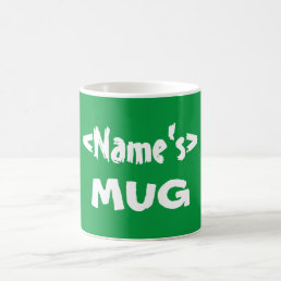 Personalized Green Name Mug