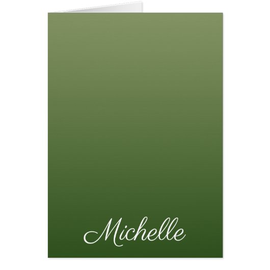 Personalized green ombre cards (Front)