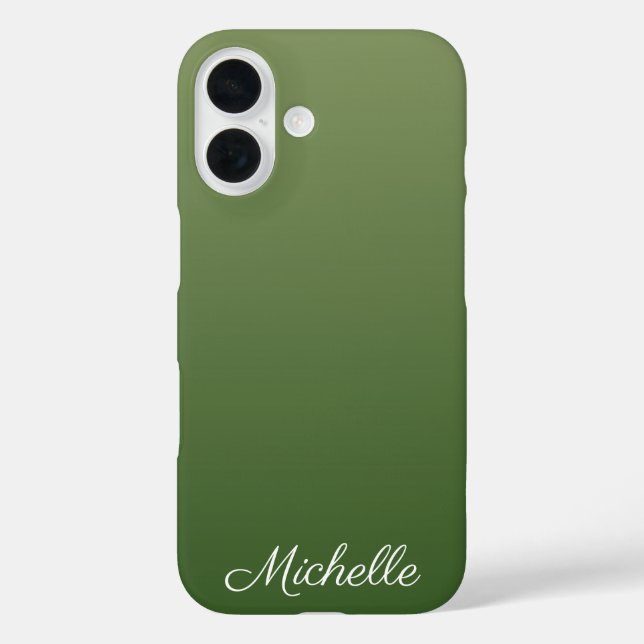 Personalized green ombre Case-Mate iPhone case (Back)