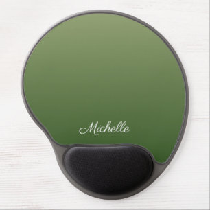 Personalized green ombre gel mouse pad