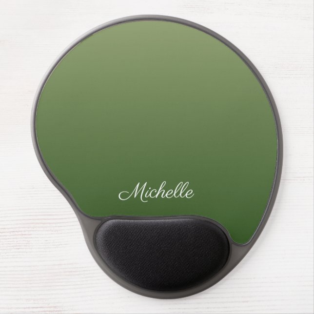 Personalized green ombre gel mouse pad (Front)