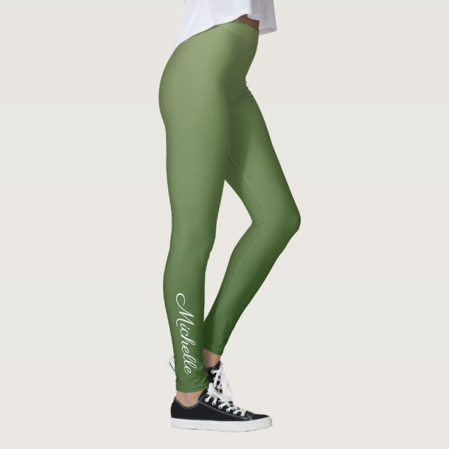 Personalized green ombre leggings (Right)