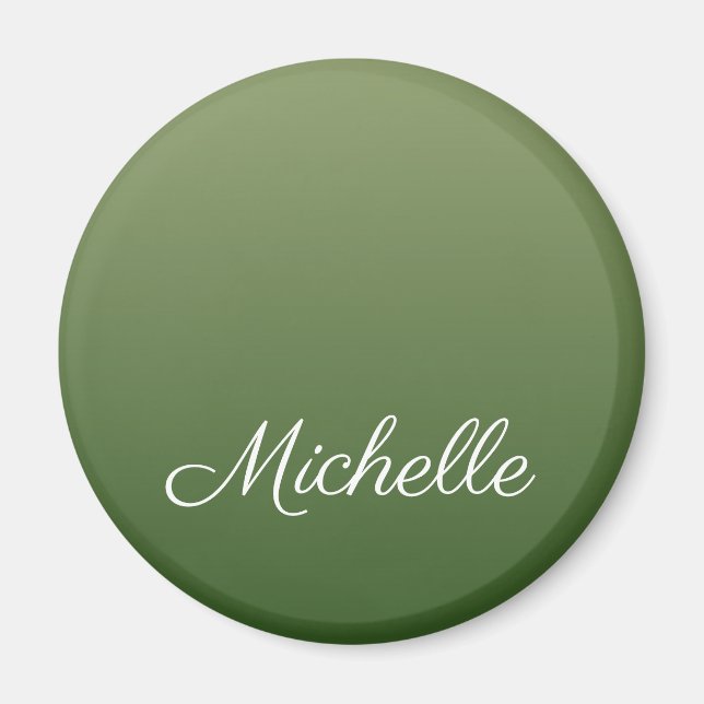 Personalized green ombre magnet (Front)