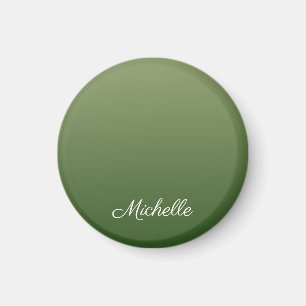 Personalized green ombre magnet