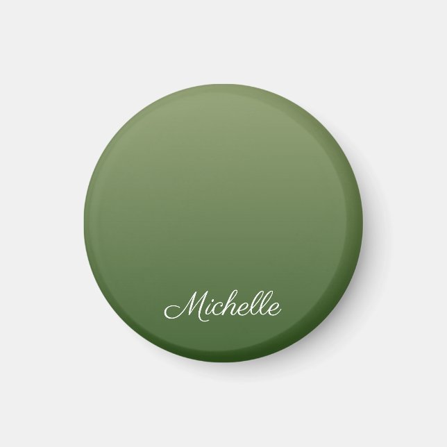 Personalized green ombre magnet (Front)
