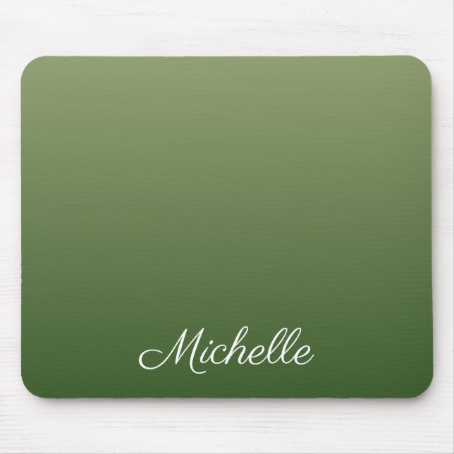 Personalized green ombre mouse pad (Front)