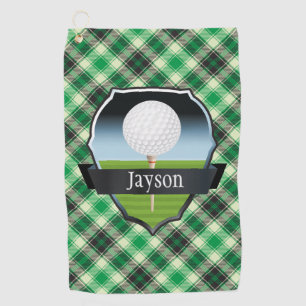 Personalized Green Paid Golf Towel