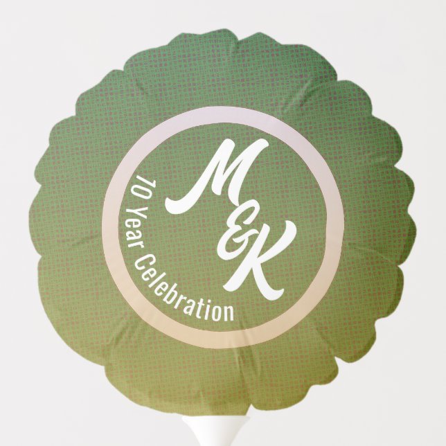 Personalized Green Party  Balloon (Back)