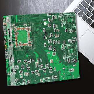 Personalized Green PCB Circuit Board for IT Pros 3 Ring Binder