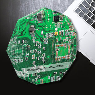 Personalized Green PCB Circuit Board for IT Pros Acrylic Award