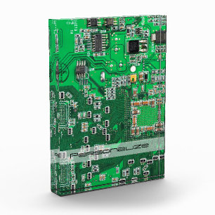 Personalized Green PCB Circuit Board for IT Pros Acrylic Award