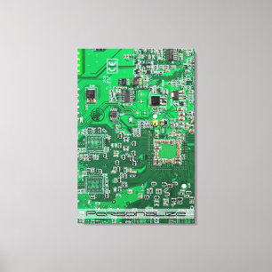 Personalized Green PCB Circuit Board for IT Pros Canvas Print