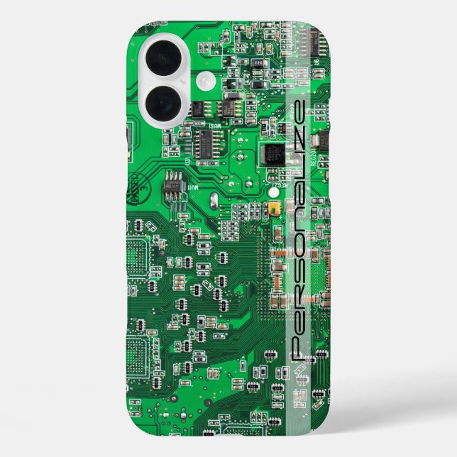Personalized Green PCB Circuit Board for IT Pros Case-Mate iPhone Case (Back)