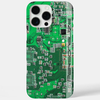 Personalized Green PCB Circuit Board for IT Pros iPhone 16 Pro Max Case