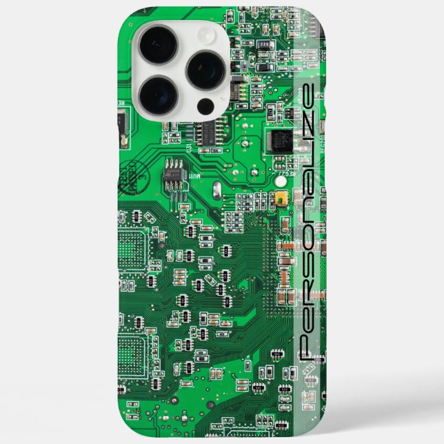 Personalized Green PCB Circuit Board for IT Pros Case-Mate iPhone Case (Back)