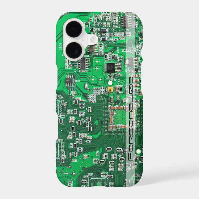 Personalized Green PCB Circuit Board for IT Pros Case-Mate iPhone Case (Back)