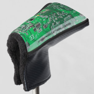 Personalized Green PCB Circuit Board for IT Pros Golf Head Cover