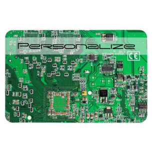 Personalized Green PCB Circuit Board for IT Pros Magnet