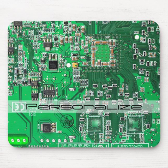 Personalized Green PCB Circuit Board for IT Pros Mouse Pad (Front)