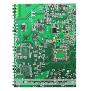 Personalized Green PCB Circuit Board for IT Pros Notebook
