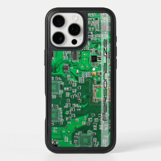 Personalized Green PCB Circuit Board for IT Pros iPhone 16 Pro Max Case