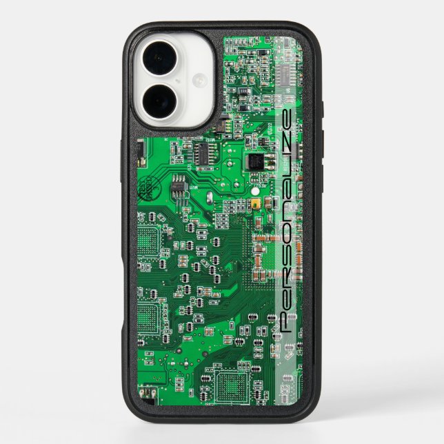 Personalized Green PCB Circuit Board for IT Pros Otterbox iPhone Case (Back)