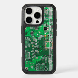 Personalized Green PCB Circuit Board for IT Pros iPhone 16 Pro Case