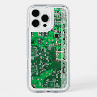Personalized Green PCB Circuit Board for IT Pros iPhone 16 Pro Max Case