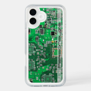 Personalized Green PCB Circuit Board for IT Pros iPhone 16 Plus Case