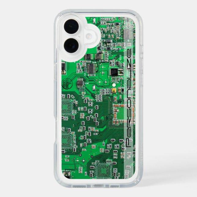 Personalized Green PCB Circuit Board for IT Pros Speck iPhone Case (Front)